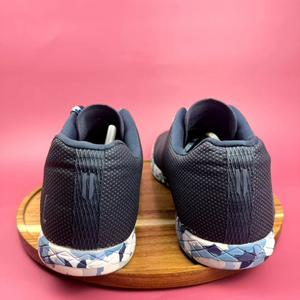 NOBULL Black Athletic Shoes with Blue Camouflage Sole